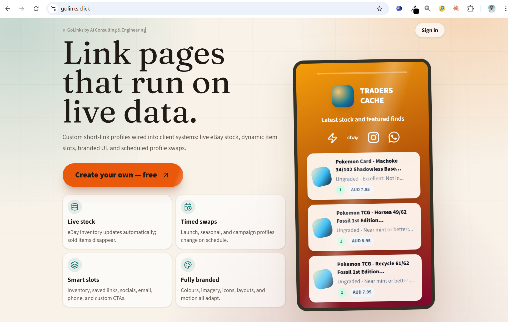 GoLinks — public page — screenshot